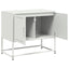 tv-bord 68,5x39x60,5 cm stål hvid
