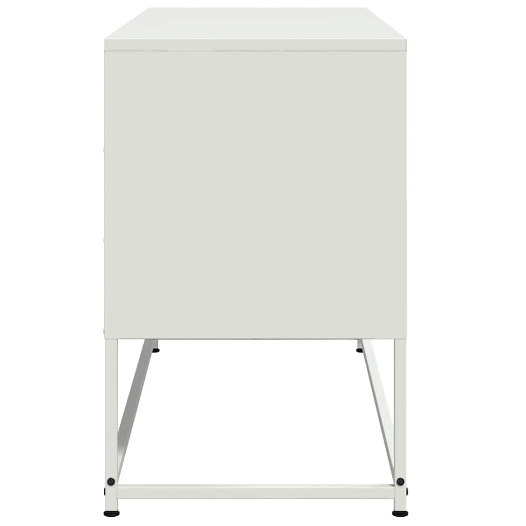 tv-bord 100,5x39x60,5 cm stål hvid