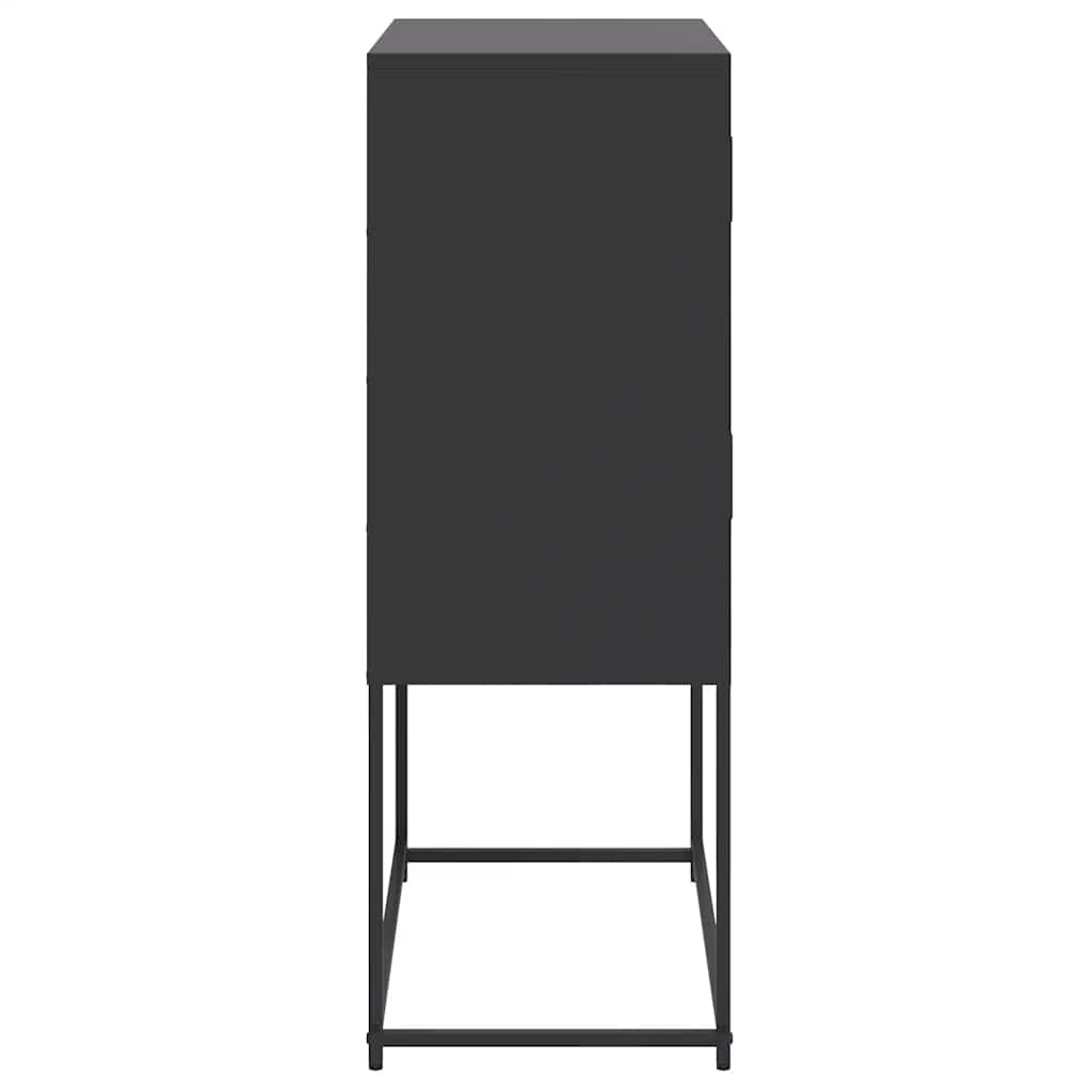 skænk 68,5x38,5x107 cm stål sort