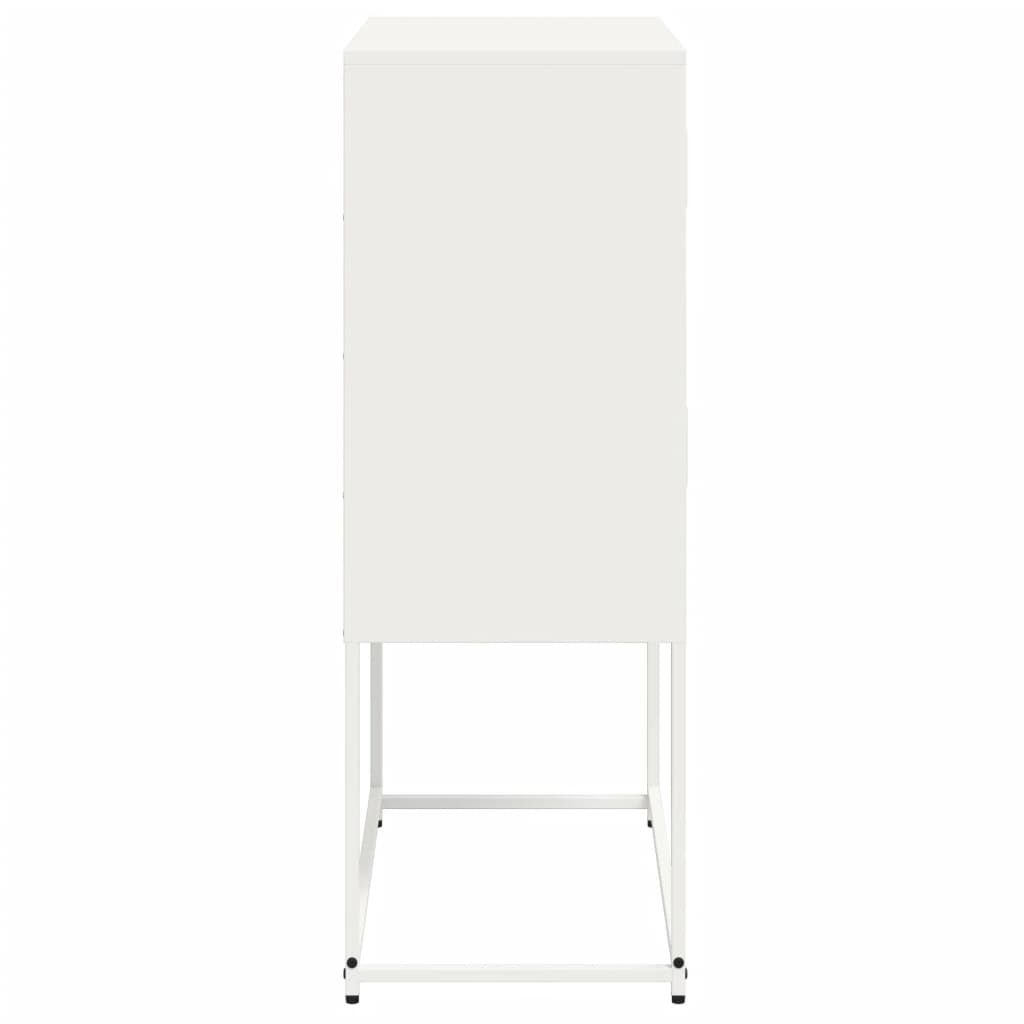 skænk 68,5x38,5x107 cm stål lyserød