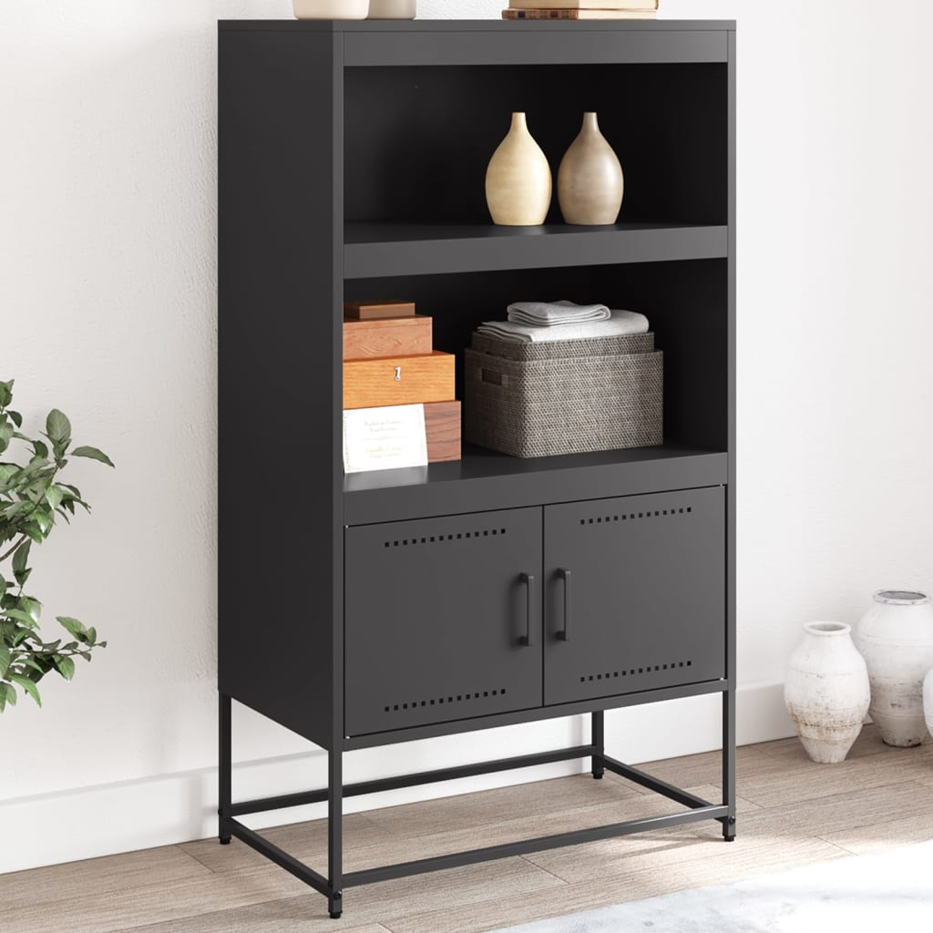 skab 68,5x38,5x123,5 cm stål sort