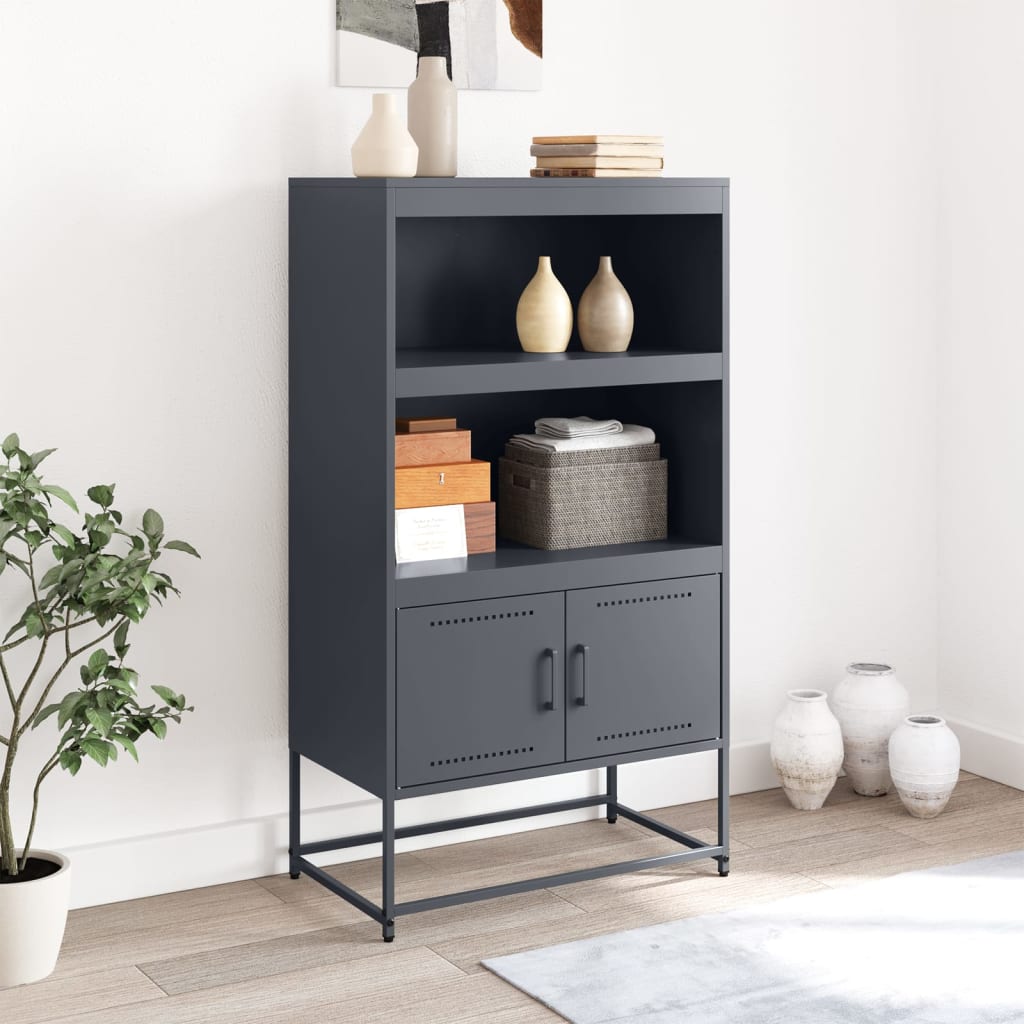 skab 68,5x38,5x123,5 cm stål antracitgrå