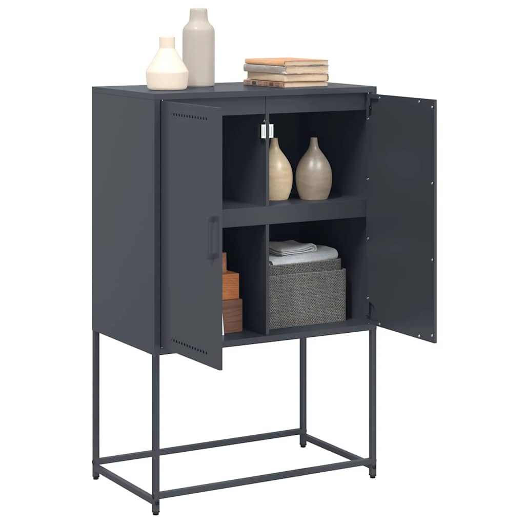 skab 68,5x38,5x107 cm stål antracitgrå