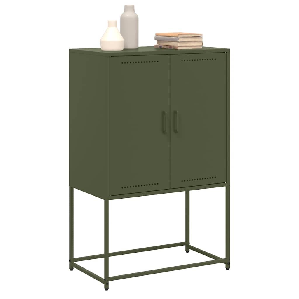 skab 68,5x38,5x107 cm stål olivengrøn