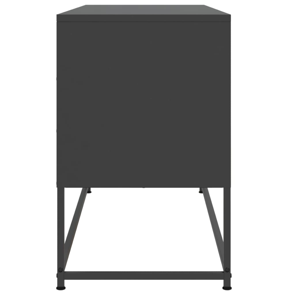 tv-bord 100,5x39x60,5 cm stål sort
