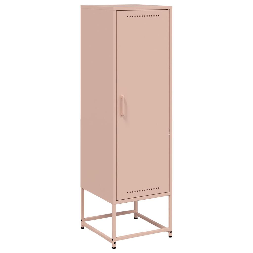 skab 36x39x123 cm stål lyserød