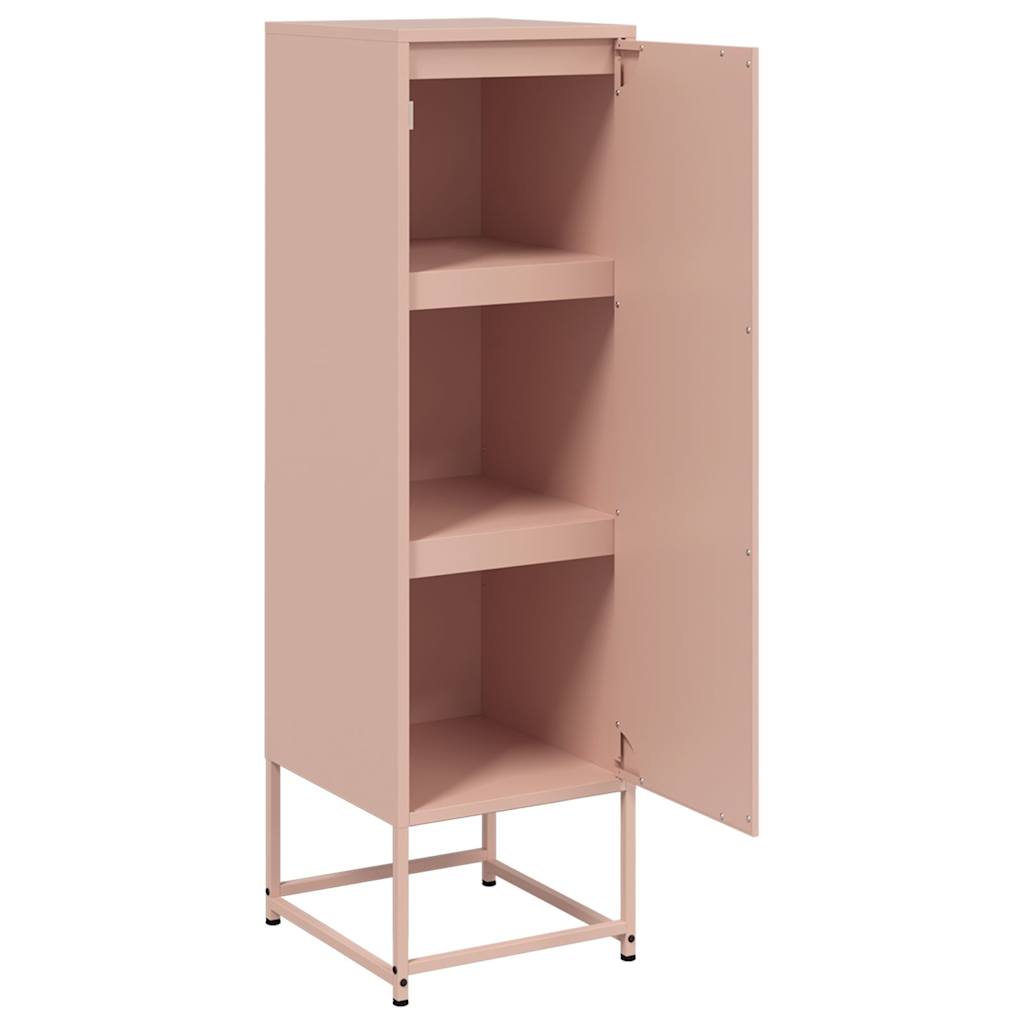 skab 36x39x123 cm stål lyserød