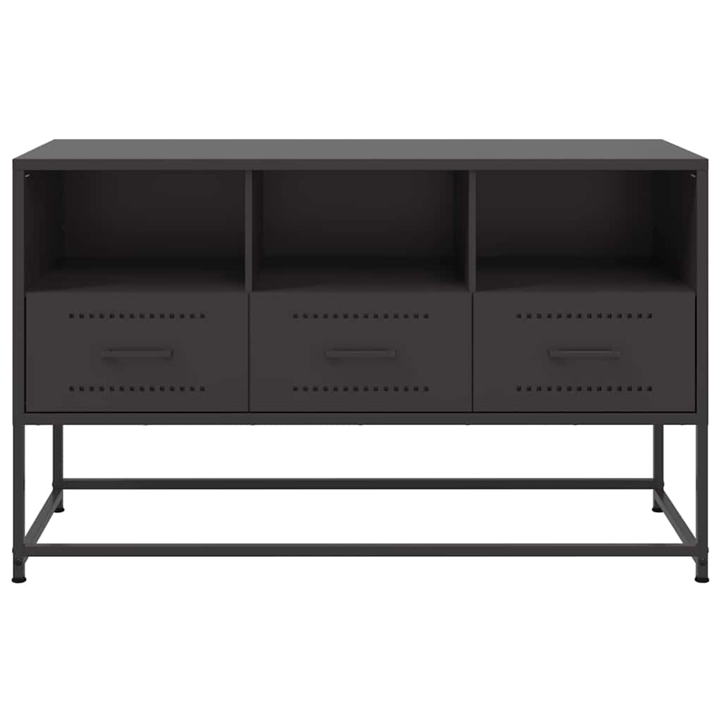 tv-bord 100,5x39x60,5 cm stål sort