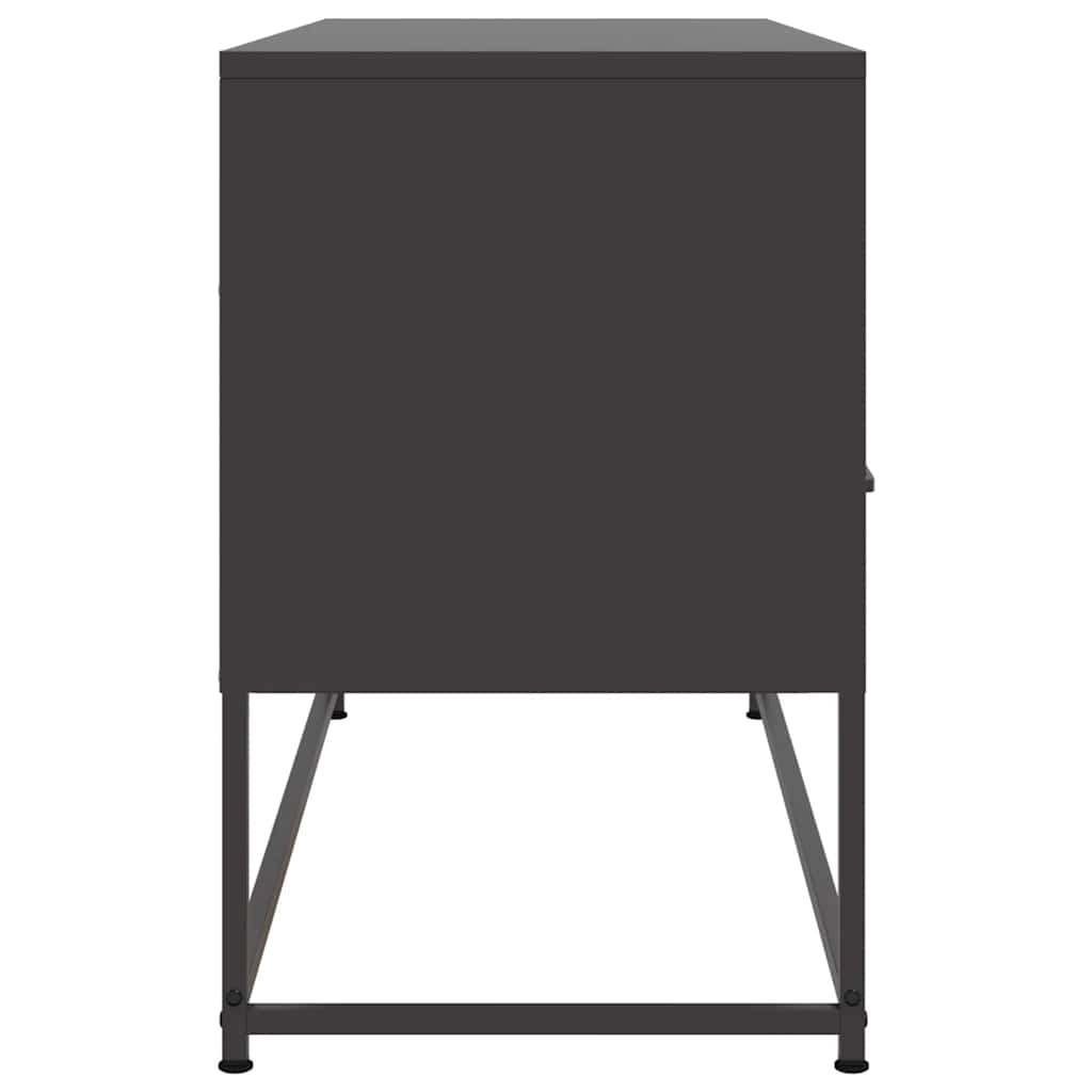 tv-bord 100,5x39x60,5 cm stål sort