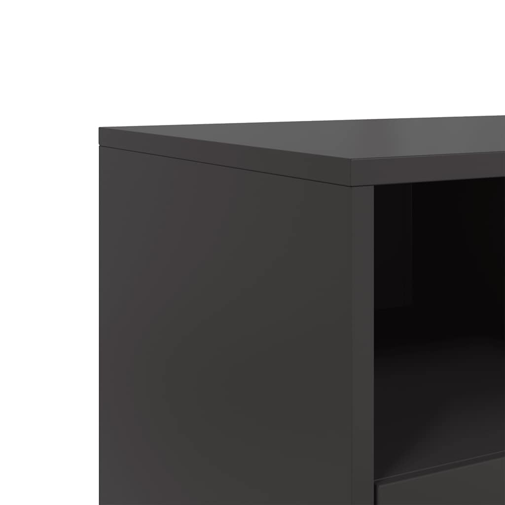 tv-bord 100,5x39x60,5 cm stål sort