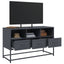 tv-bord 100,5x39x60,5 cm stål antracitgrå