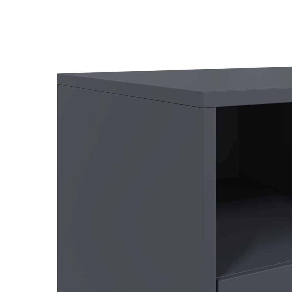 tv-bord 100,5x39x60,5 cm stål antracitgrå
