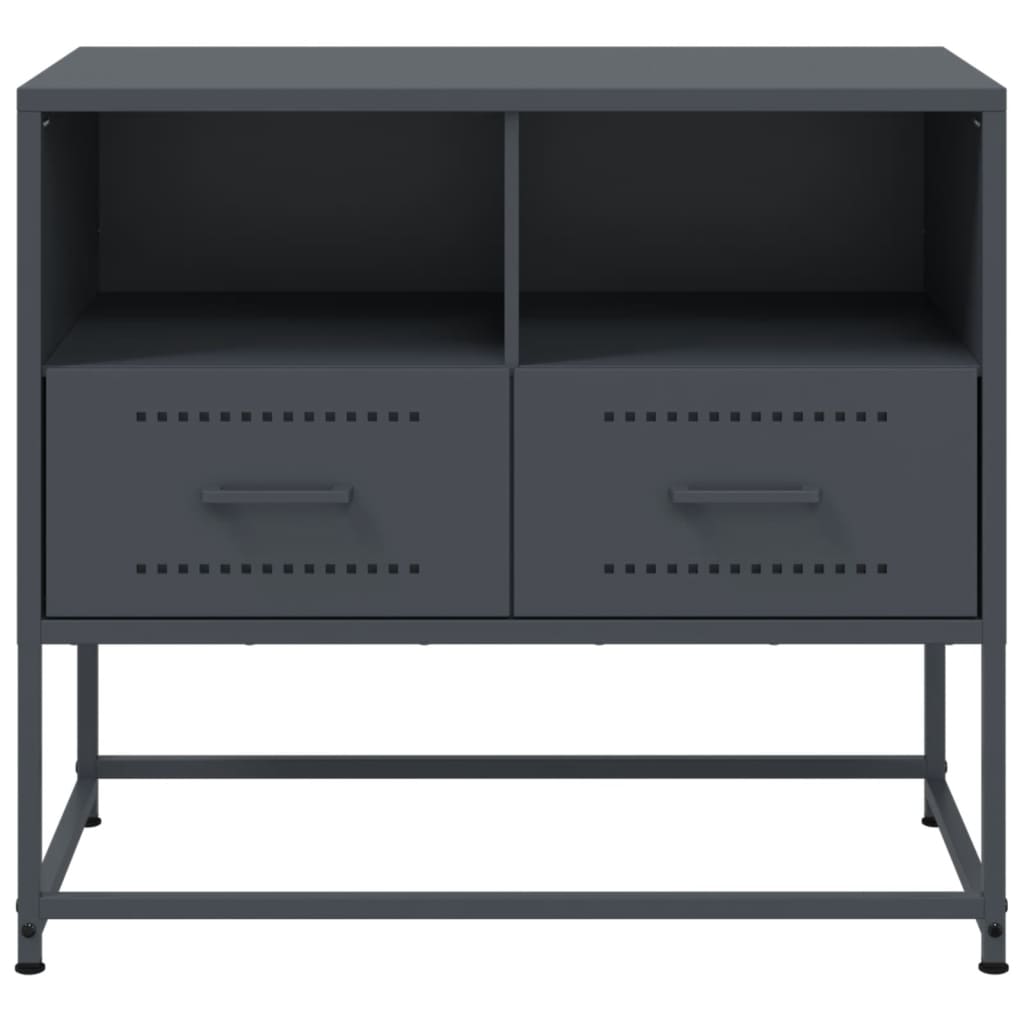 tv-bord 68x39x60,5 cm stål antracitgrå