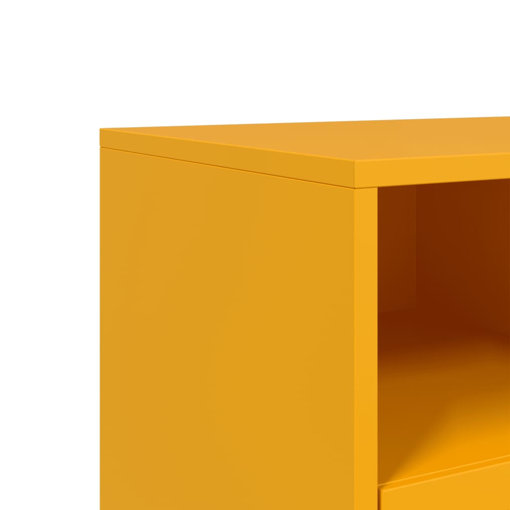 tv-bord 68x39x60,5 cm stål sennepsgul