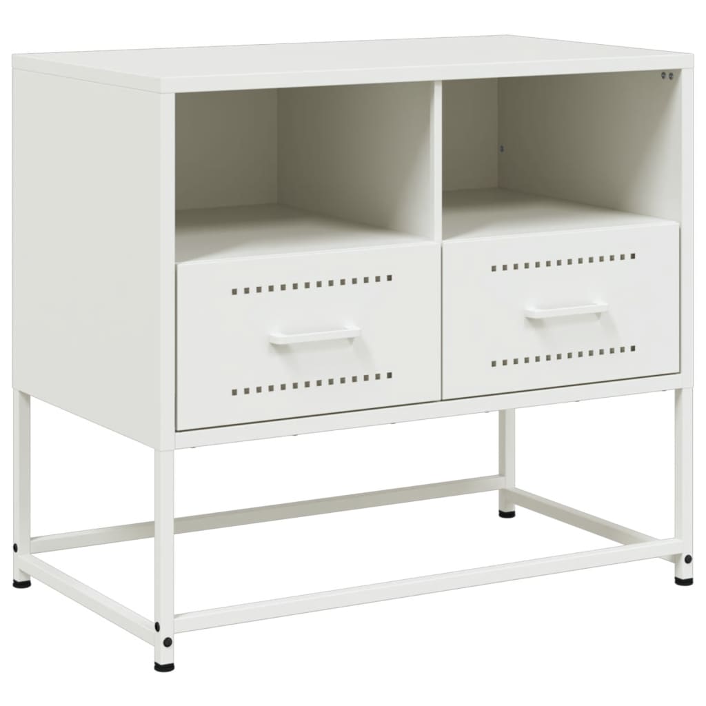 tv-bord 68x39x60,5 cm stål hvid