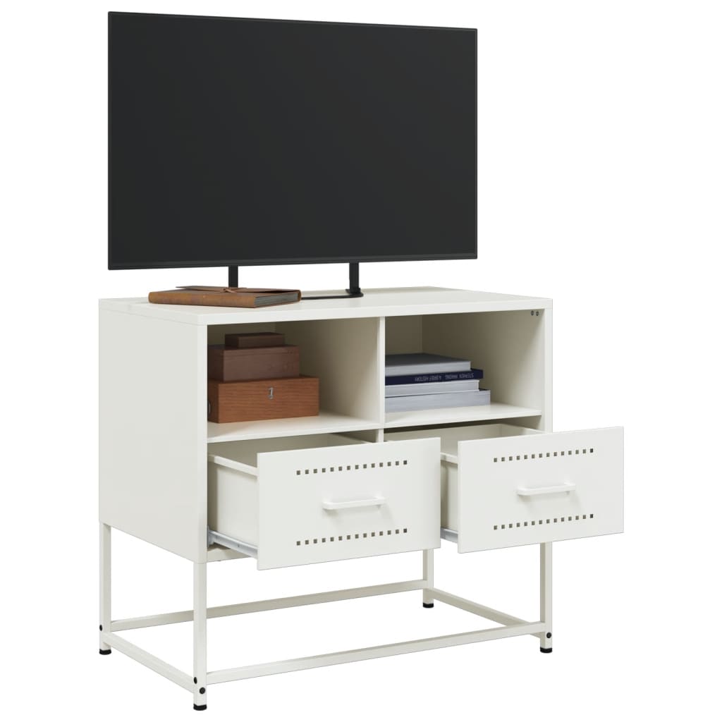tv-bord 68x39x60,5 cm stål hvid