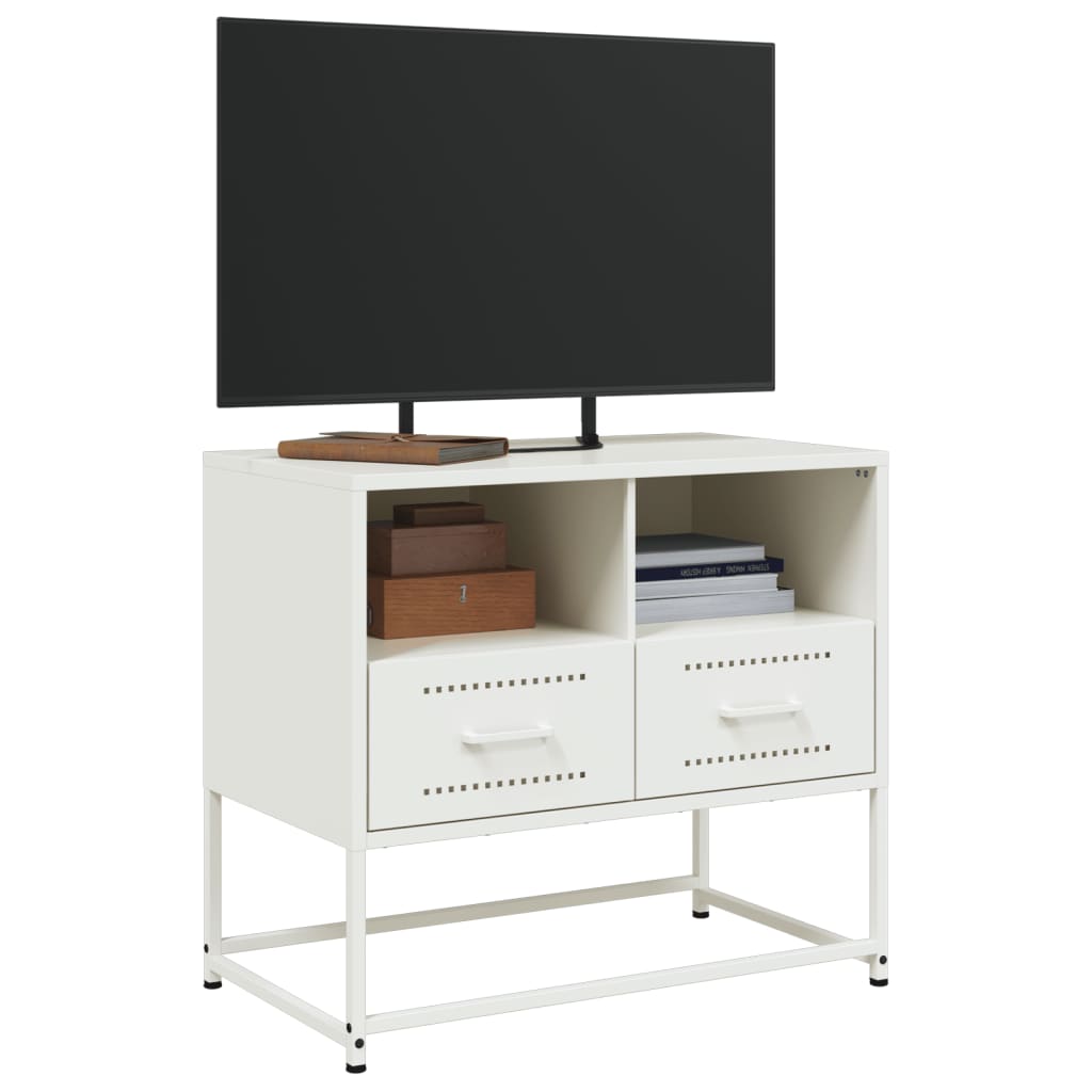 tv-bord 68x39x60,5 cm stål hvid