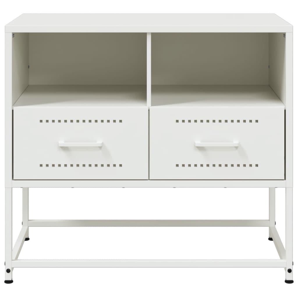 tv-bord 68x39x60,5 cm stål hvid