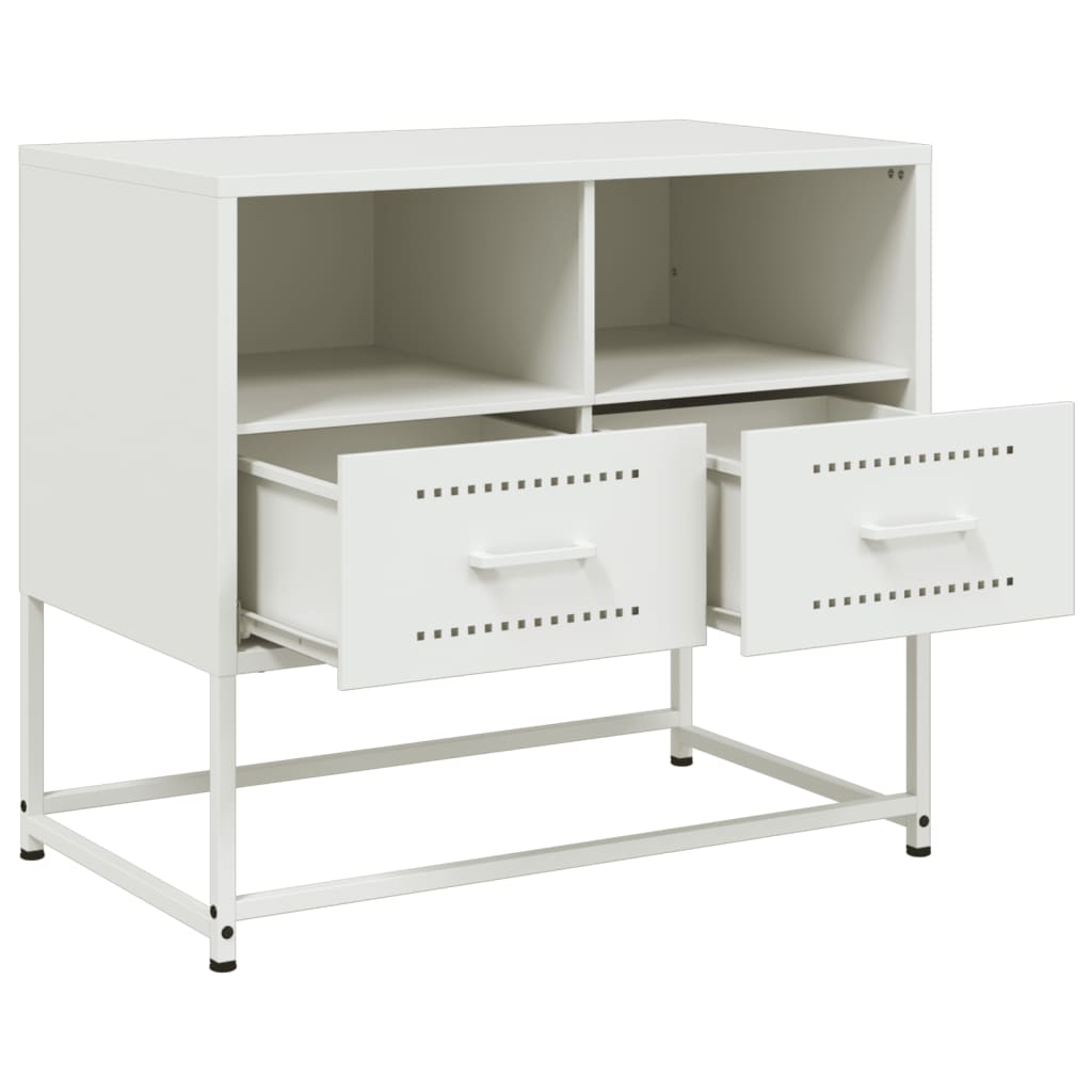 tv-bord 68x39x60,5 cm stål hvid