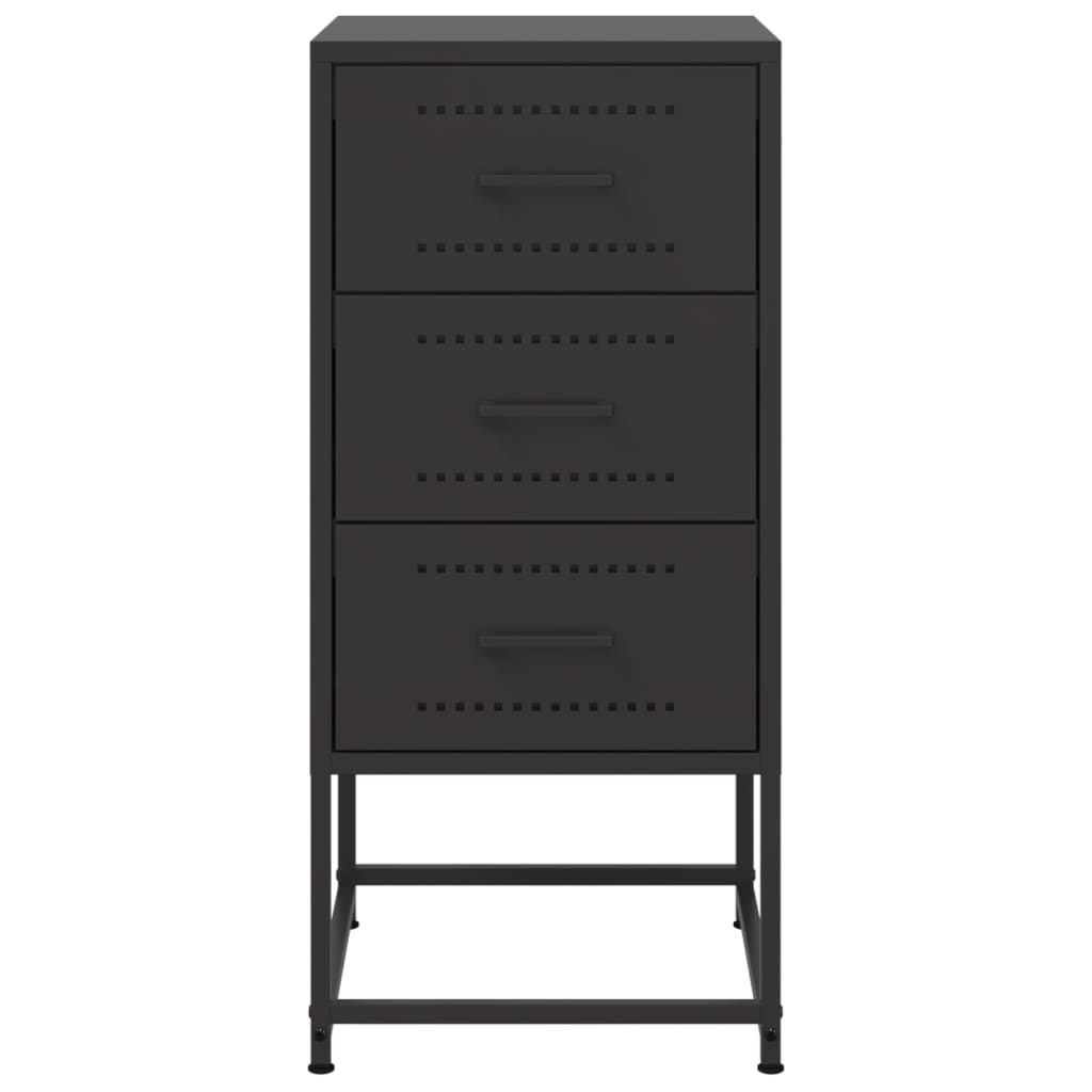 sengeborde 2 stk. 36x39x78 cm stål sort