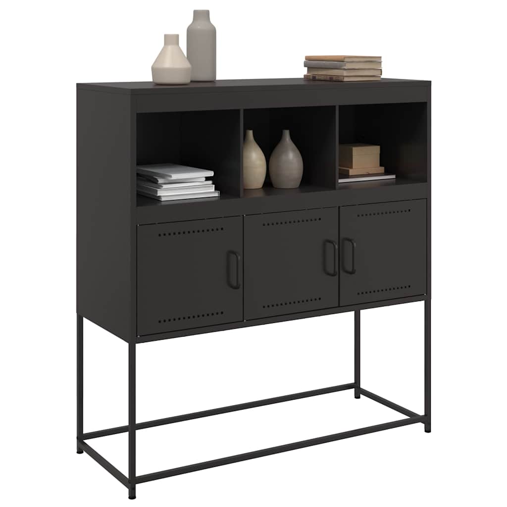 skab 100,5x39x107 cm stål sort