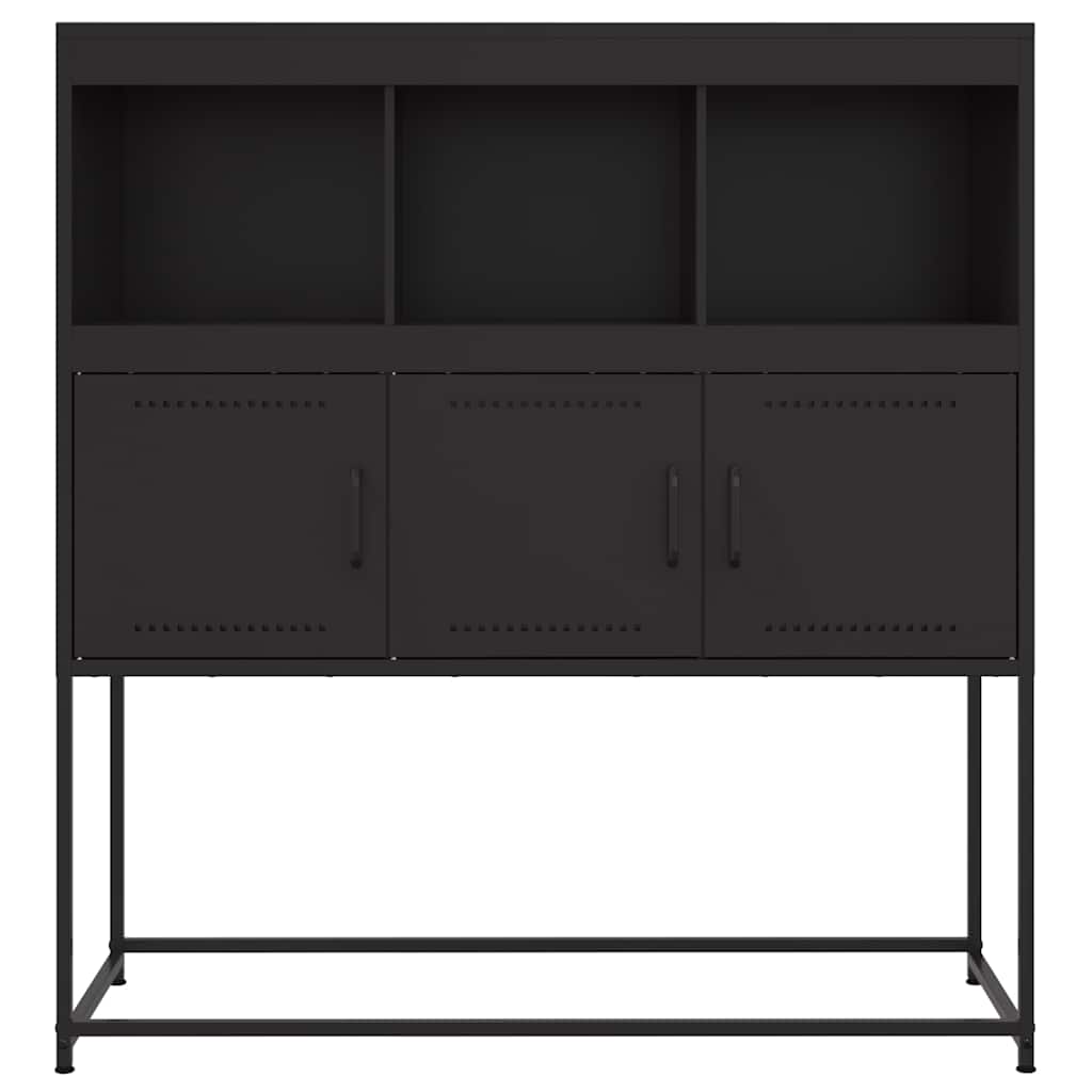 skab 100,5x39x107 cm stål sort