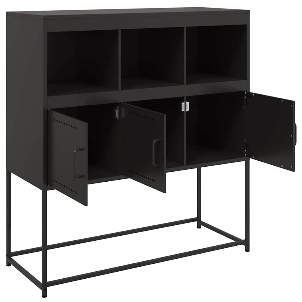 skab 100,5x39x107 cm stål sort