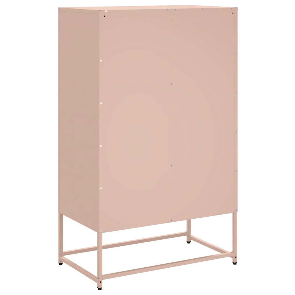 skab 68x39x111,5 cm stål lyserød
