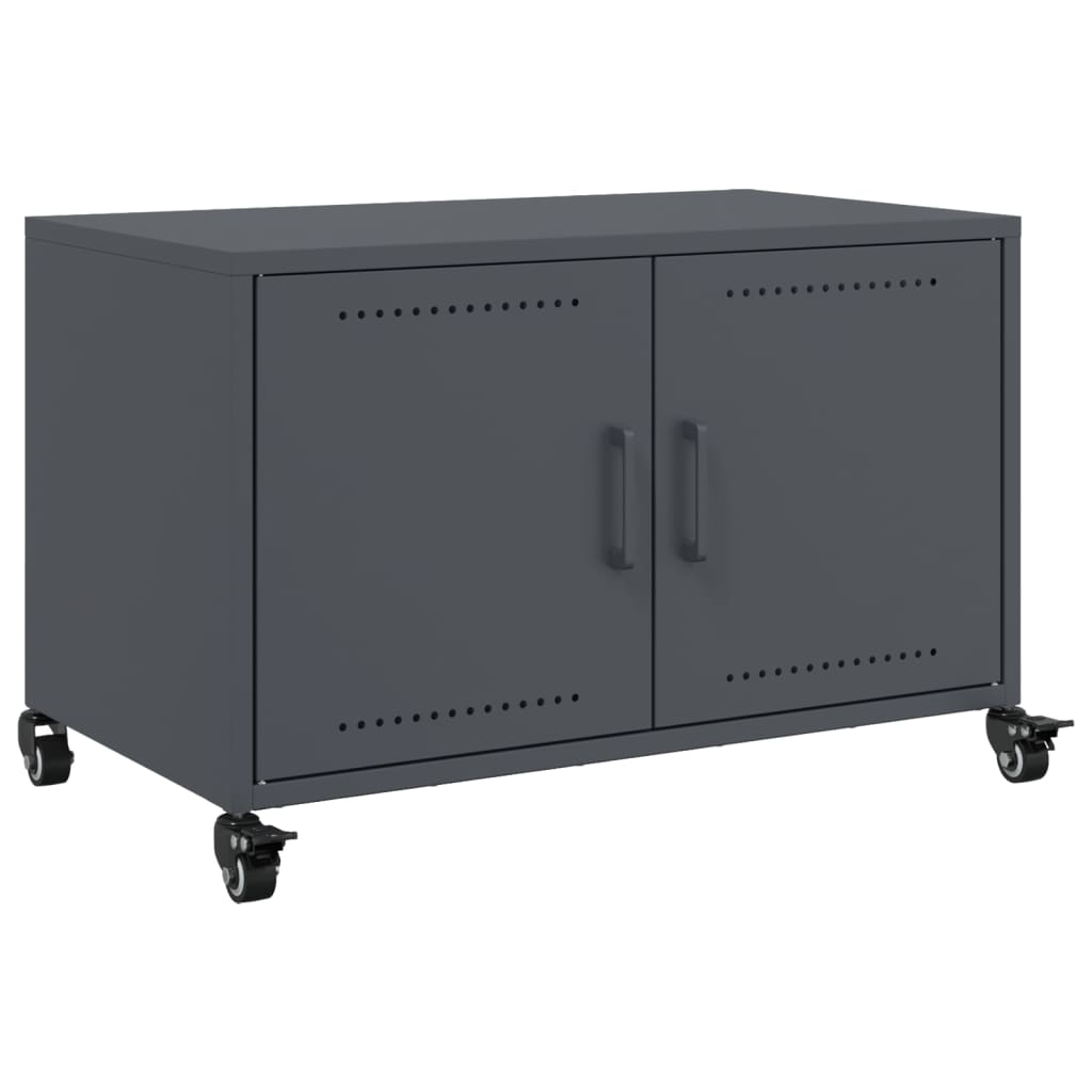 tv-bord 68x39x43,5 cm stål antracitgrå