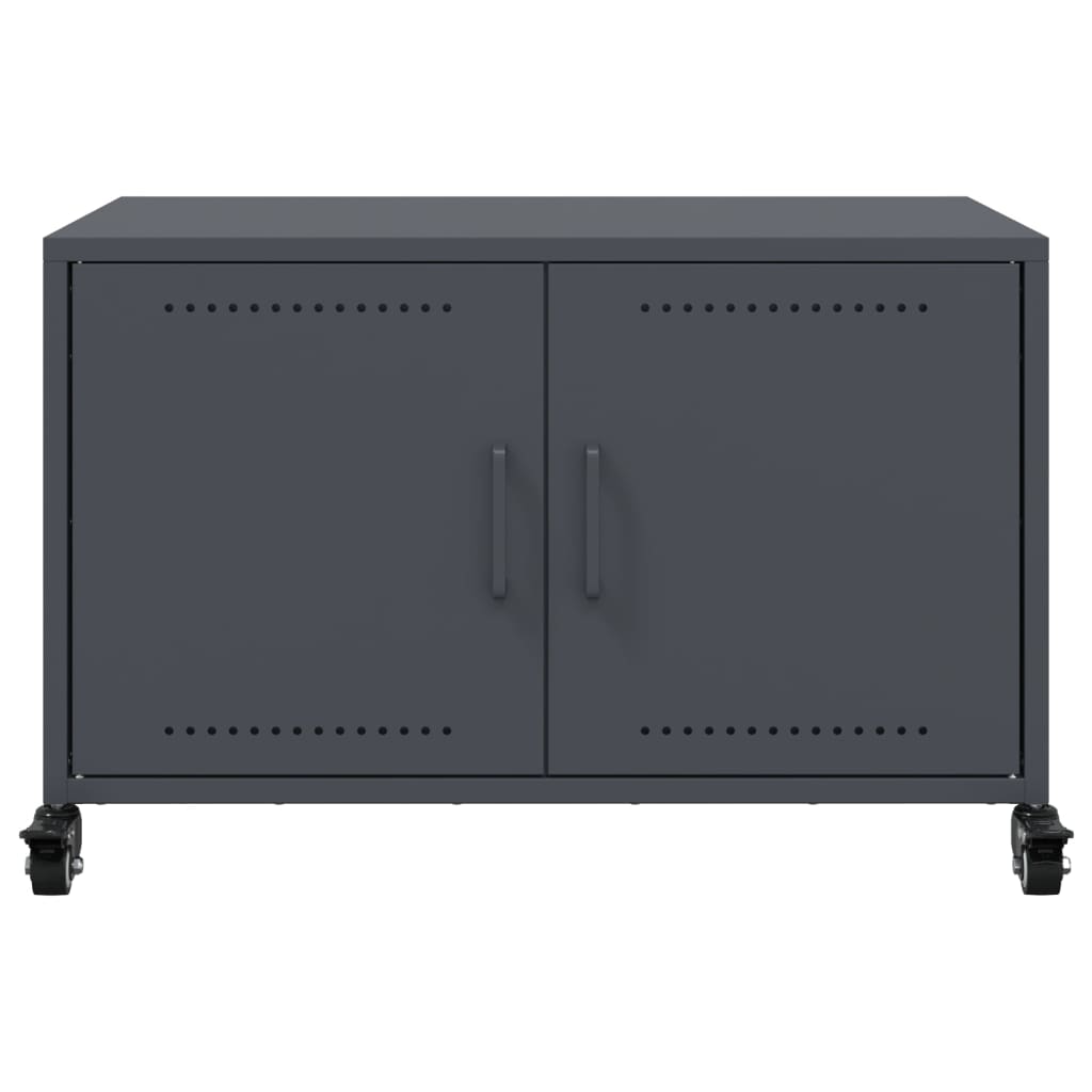tv-bord 68x39x43,5 cm stål antracitgrå
