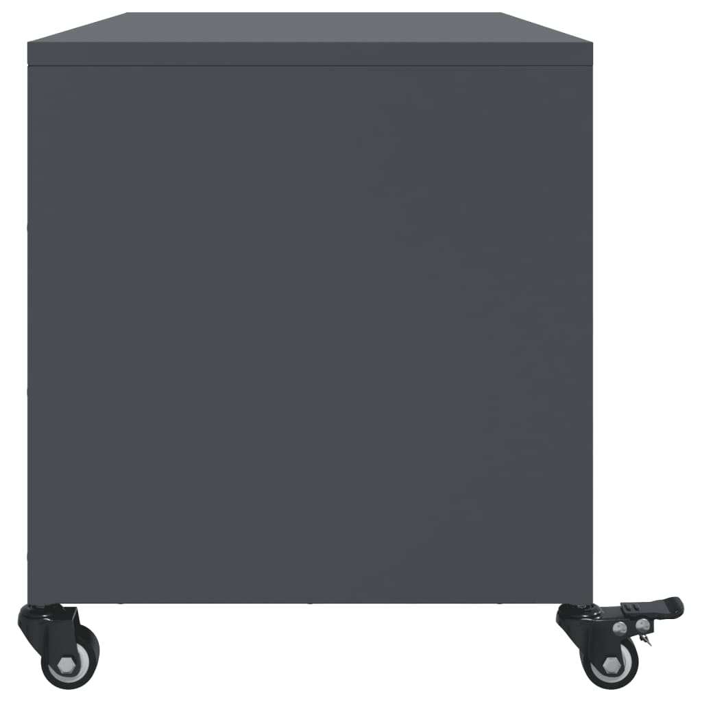 tv-bord 68x39x43,5 cm stål antracitgrå