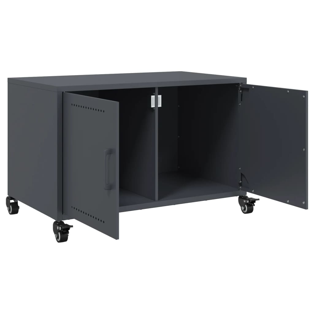 tv-bord 68x39x43,5 cm stål antracitgrå