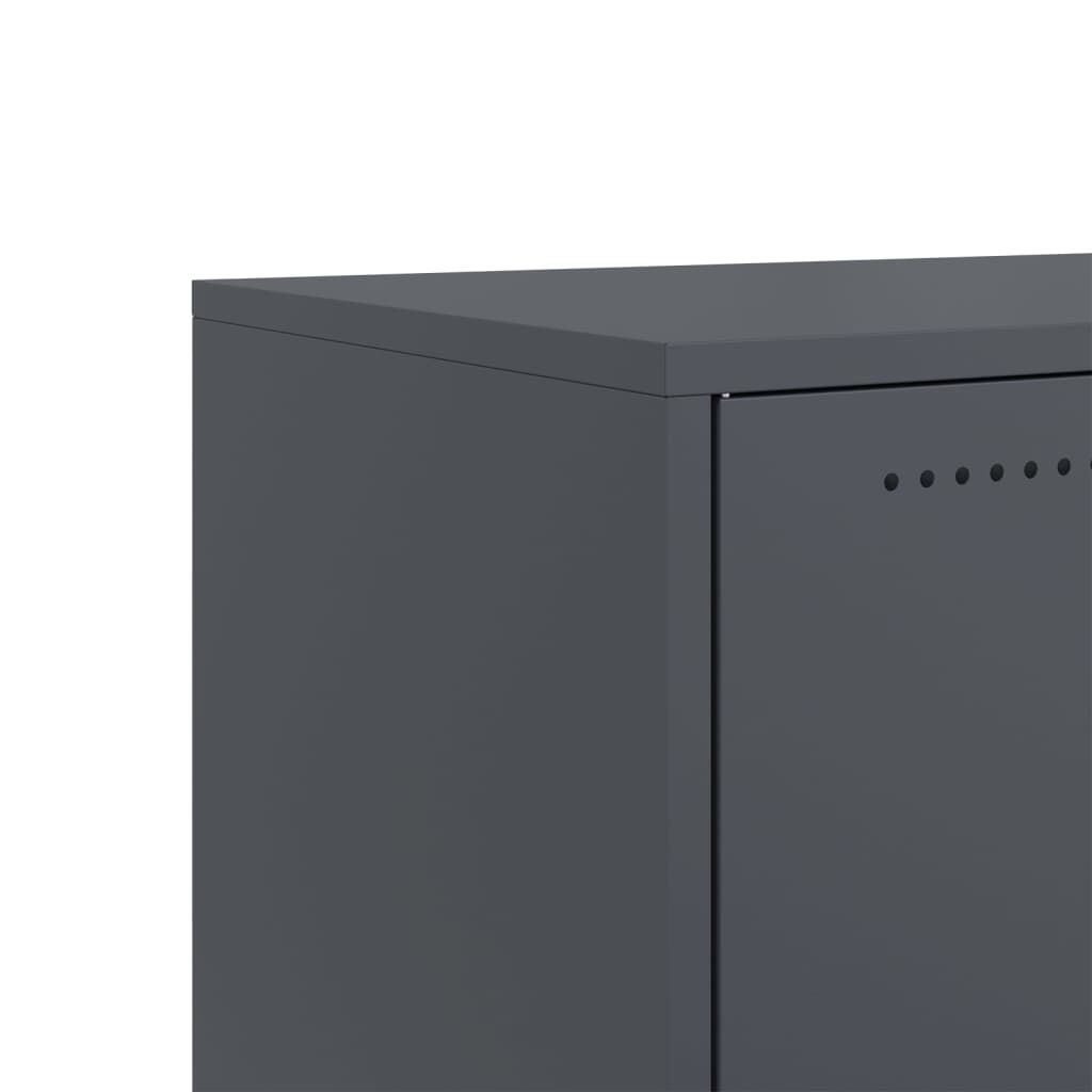 tv-bord 68x39x43,5 cm stål antracitgrå
