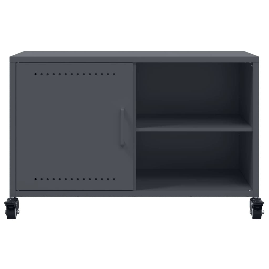 tv-bord 68x39x43,5 cm stål antracitgrå