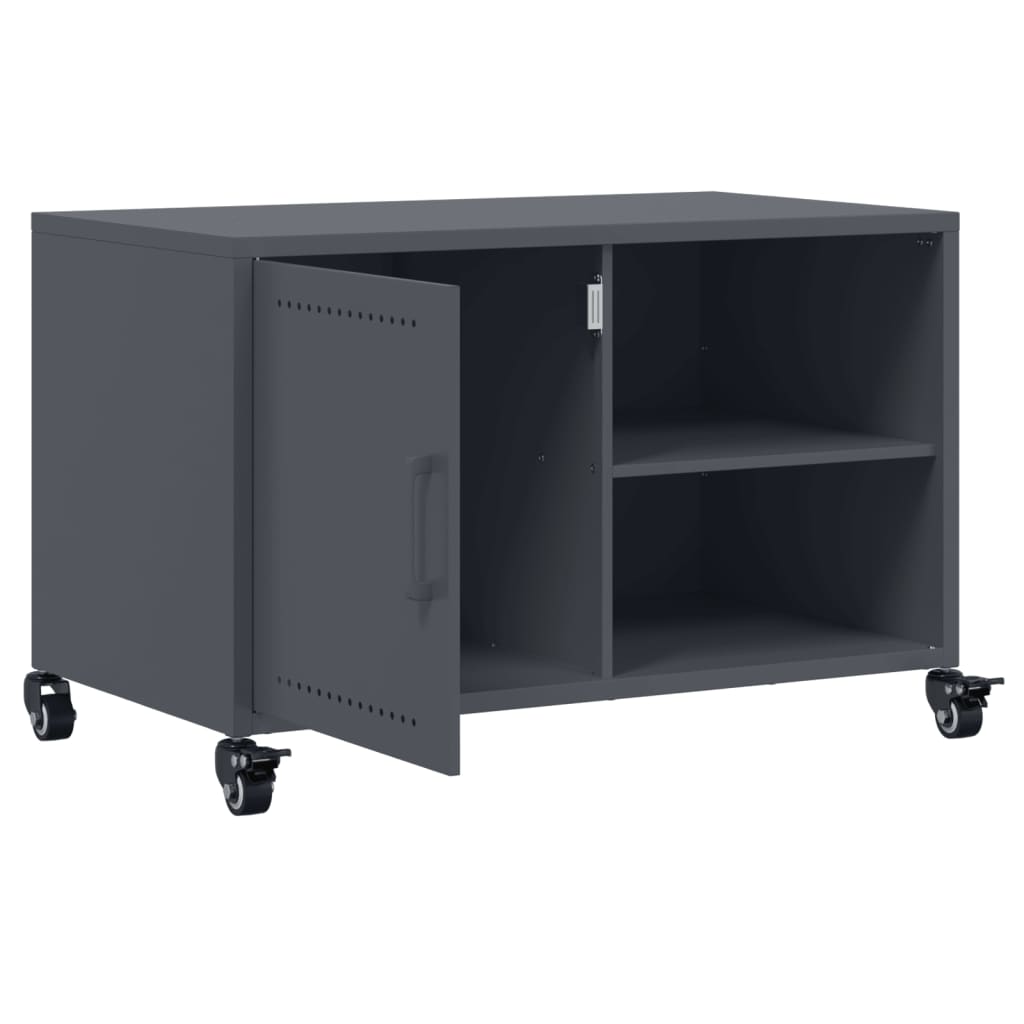 tv-bord 68x39x43,5 cm stål antracitgrå