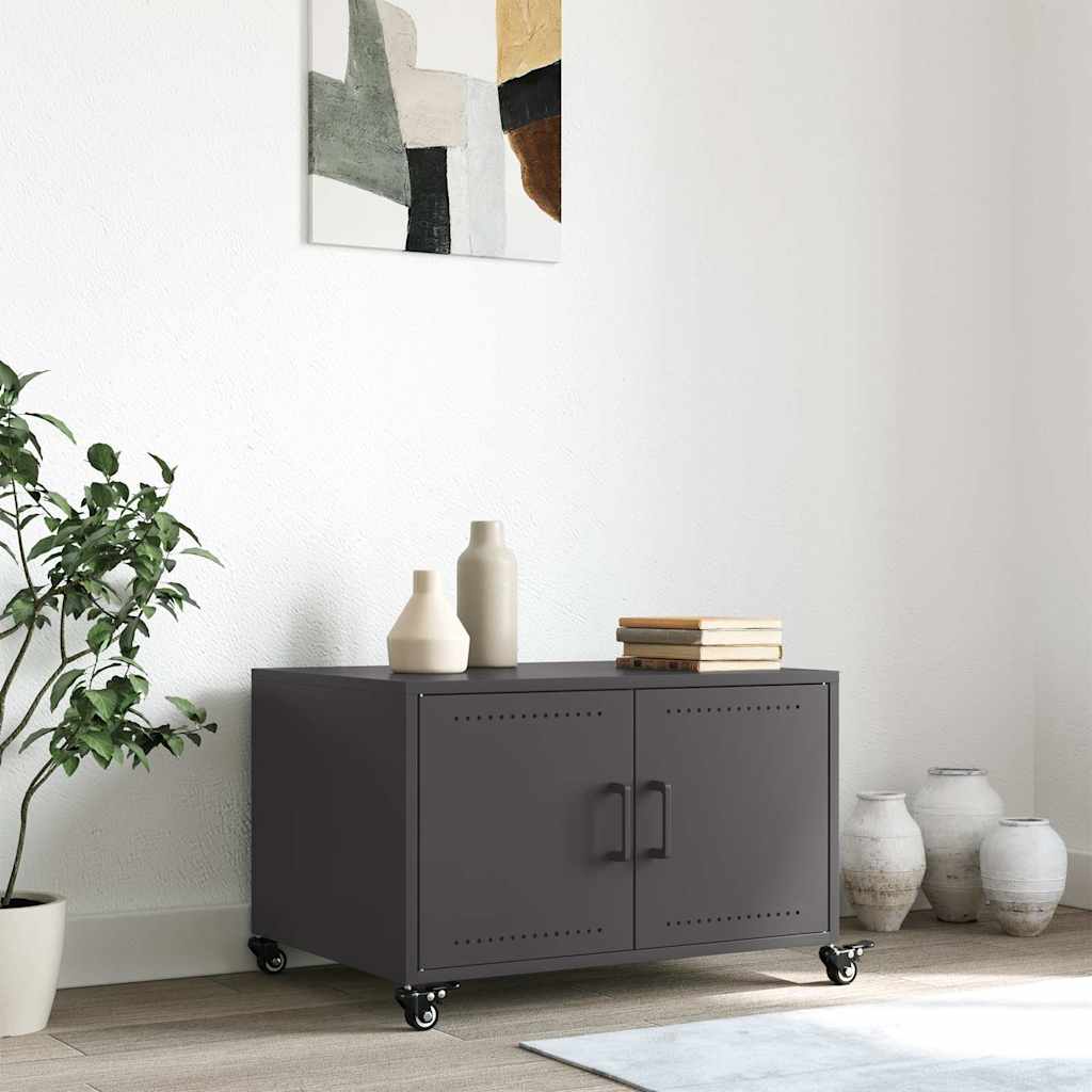 sofabord 68x50x43,5 cm stål sort