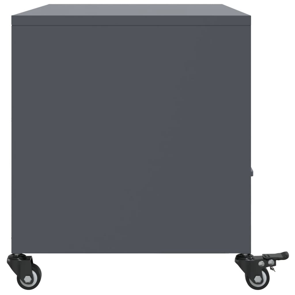 tv-bord 68x39x43,5 cm stål antracitgrå
