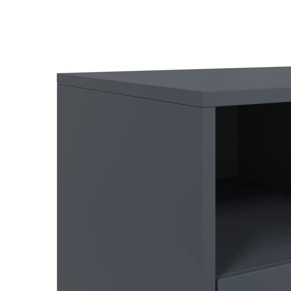 tv-bord 68x39x43,5 cm stål antracitgrå