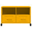 tv-bord 68x39x43,5 cm stål sennepsgul
