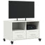 tv-bord 68x39x43,5 cm stål hvid