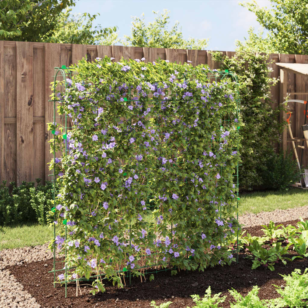 espalier til klatreplanter 181x31x182,5 cm U-ramme stål