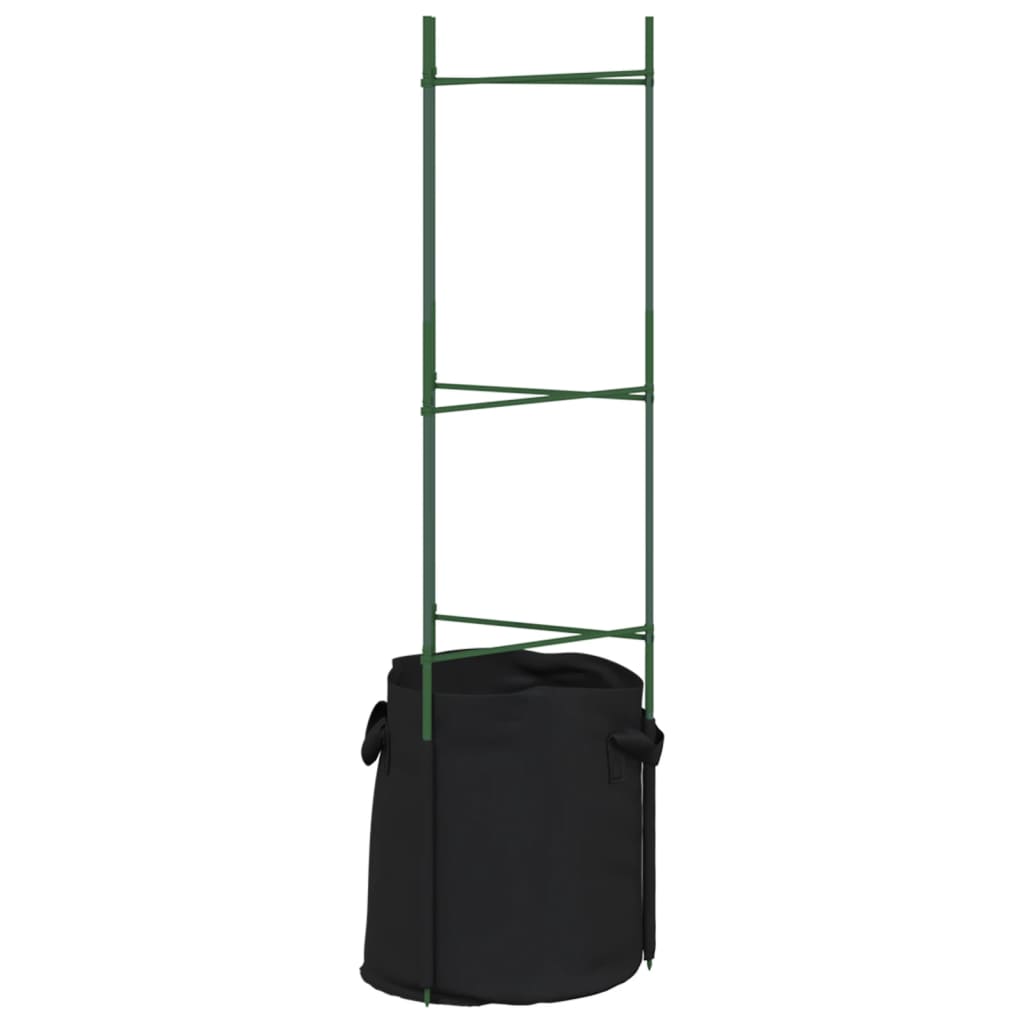 plantestativer med planteposer 2 stk. 116 cm stål og PP