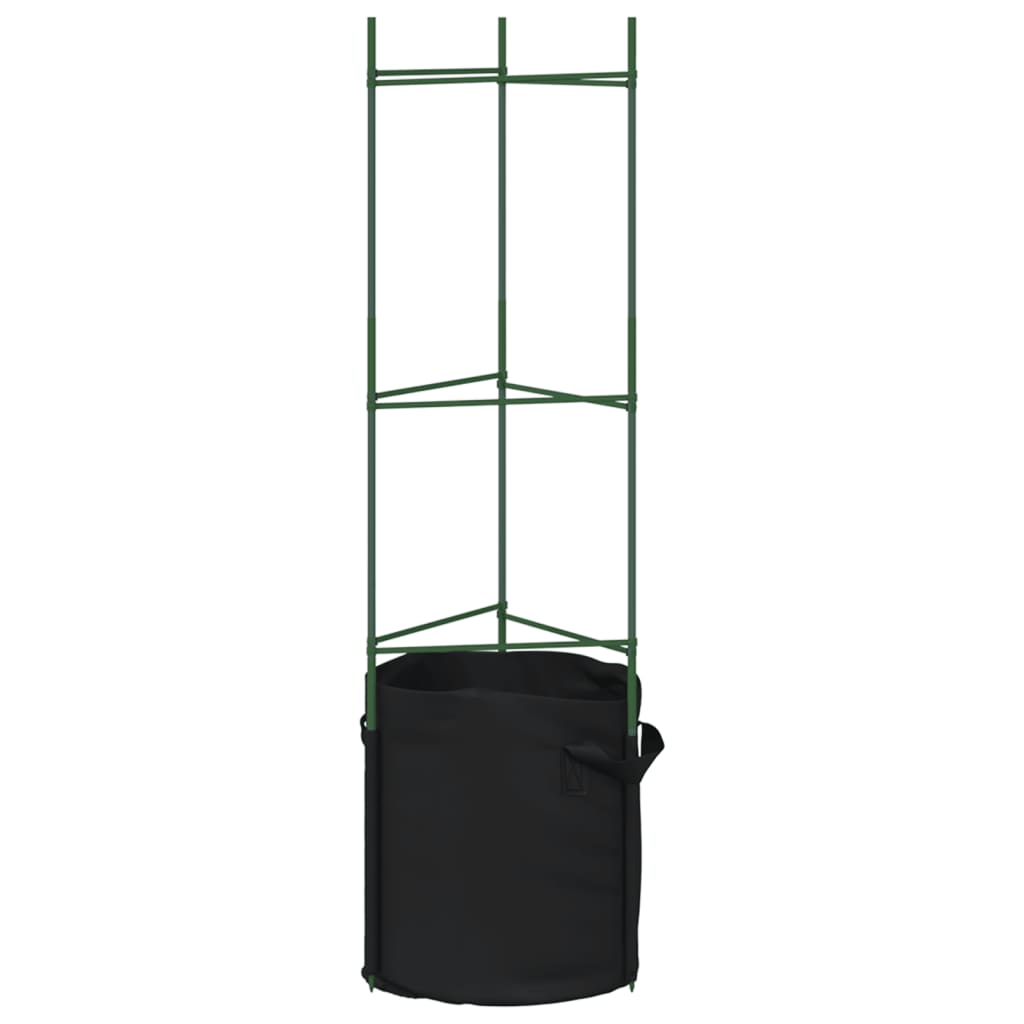plantestativer med planteposer 2 stk. 116 cm stål og PP