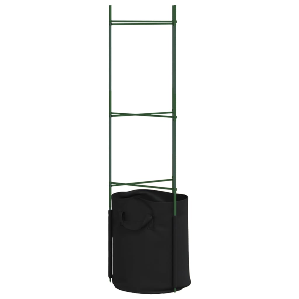 plantestativer med planteposer 2 stk. 116 cm stål og PP