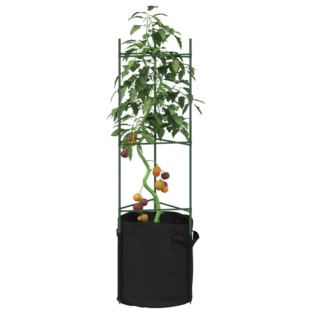 plantestativer med planteposer 2 stk. 116 cm stål og PP
