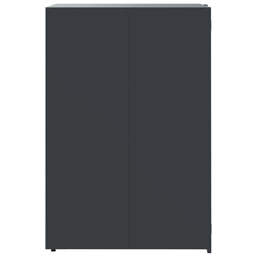skraldespandopbevaring til enkeltspand antracit 69x79x117 cm stål