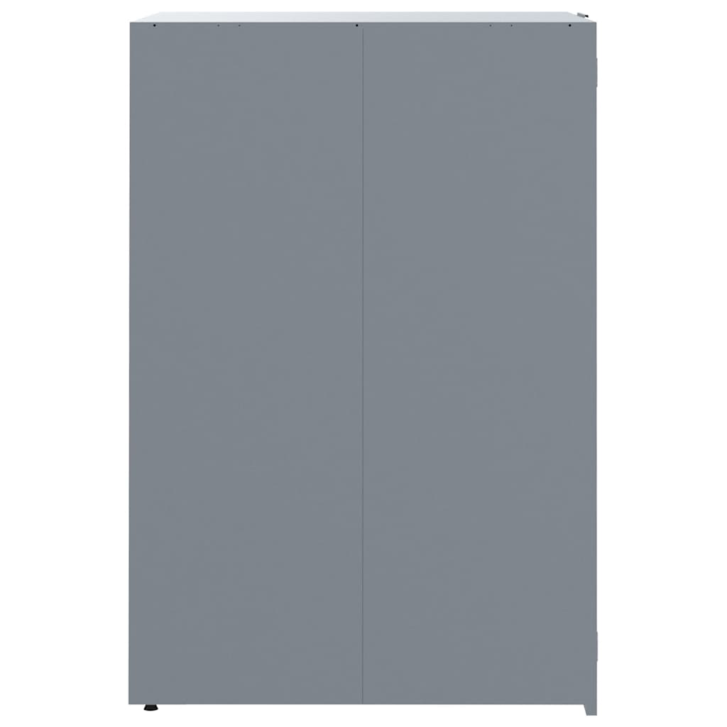 skraldespandsskjuler 69x79x117 cm 1 rum stål grå