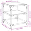 sofaborde med sort glastop 2 stk 40x40x45 cm stål