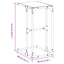 sidebord med transparent glastop 40x30x61,5 cm stål