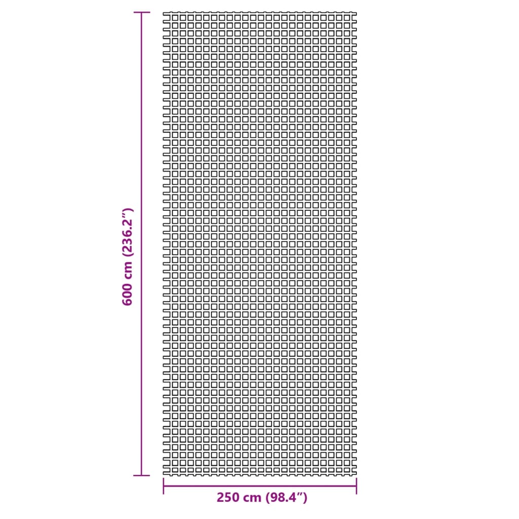 telttæppe 6x2,5 m grøn
